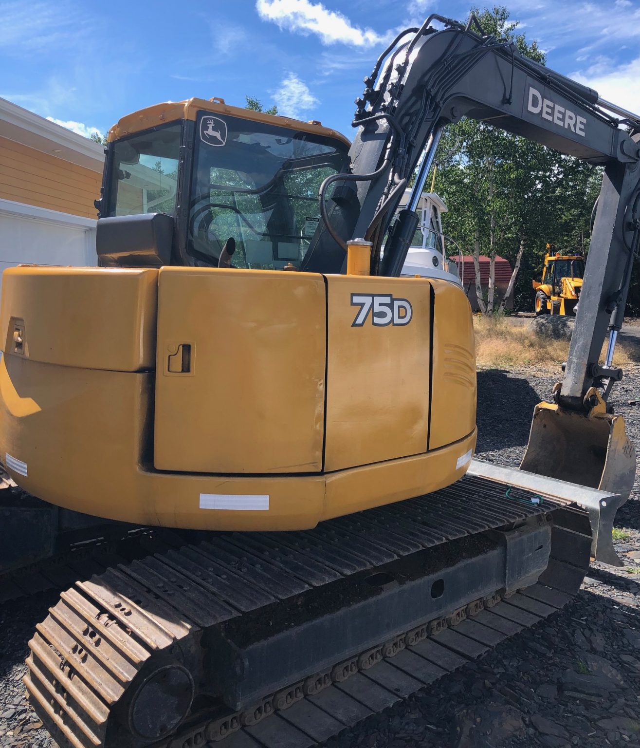 2010 Deere 75D Excavator with NPK GH4 Rock Hammer.